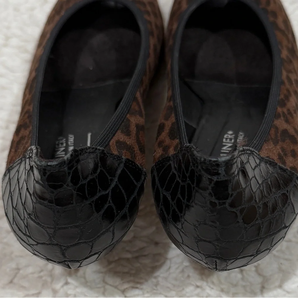 Donald J. Pliner‎ Leopard Animal Print Peep-Toe Kitten Heel Pumps Sz 9 Elegant